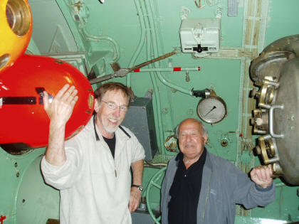 Ships numbers 57 Walter Johansson and 56 Kjell Lund on a visit to the submarine Nordkaparen, Gothenburg.