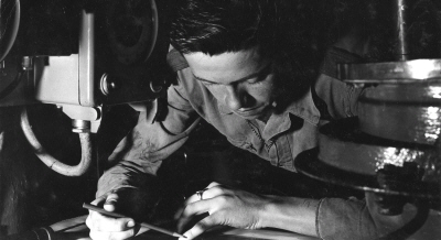 Ships number 8 at the plotting table,submarine HMS Svärdfisken (The Swordfish) 1958.