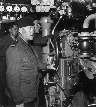 Submarine U3 The chief during a trials run.