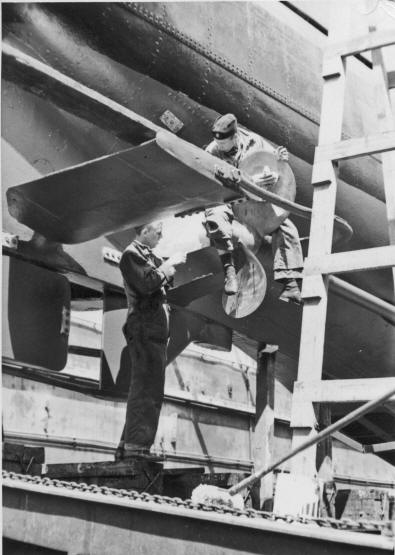 Submarine U3 in dry dock