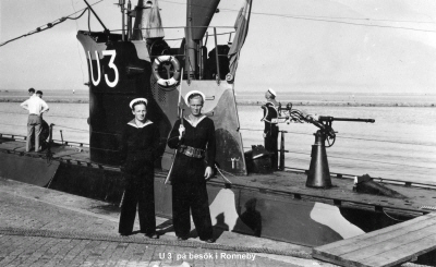 Submarine U3 visits Ronneby before 1953.