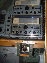 Submarine U3 Two HF receivers and the telegraph key.